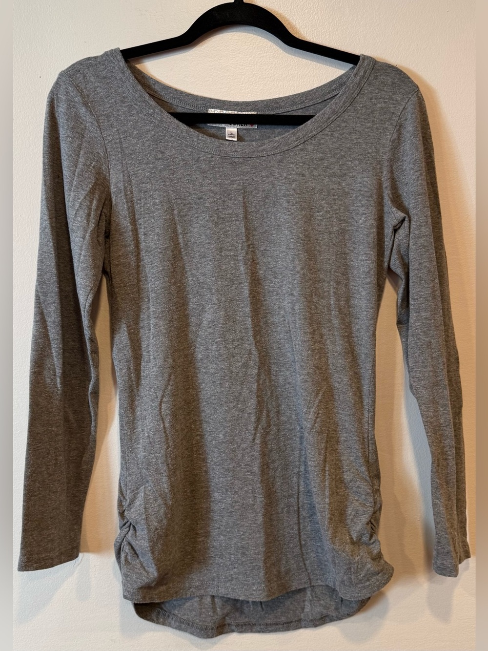 "I'm In Love With Derek" by Derek Heart Scoop Neck Long Sleeve Top Y2k Large